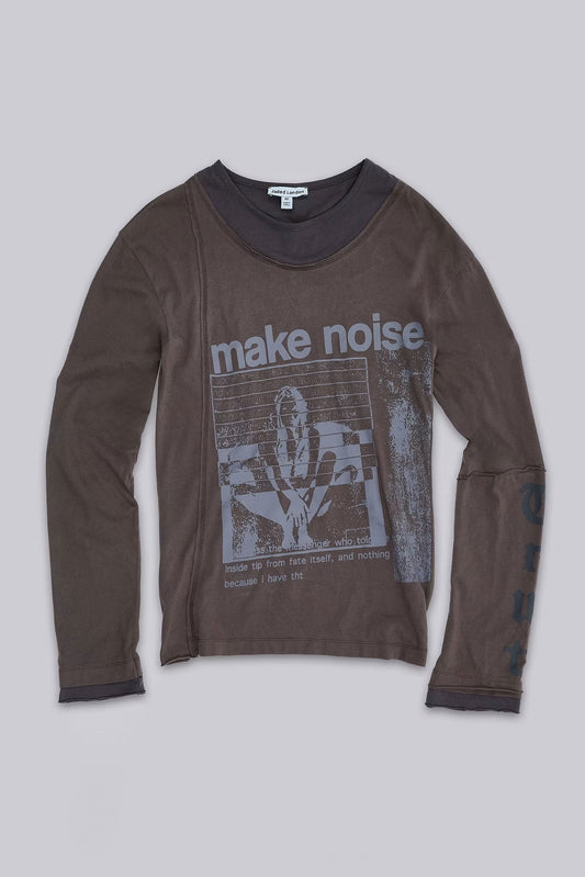 Jaded London Noise Double Layer Long Sleeve Top