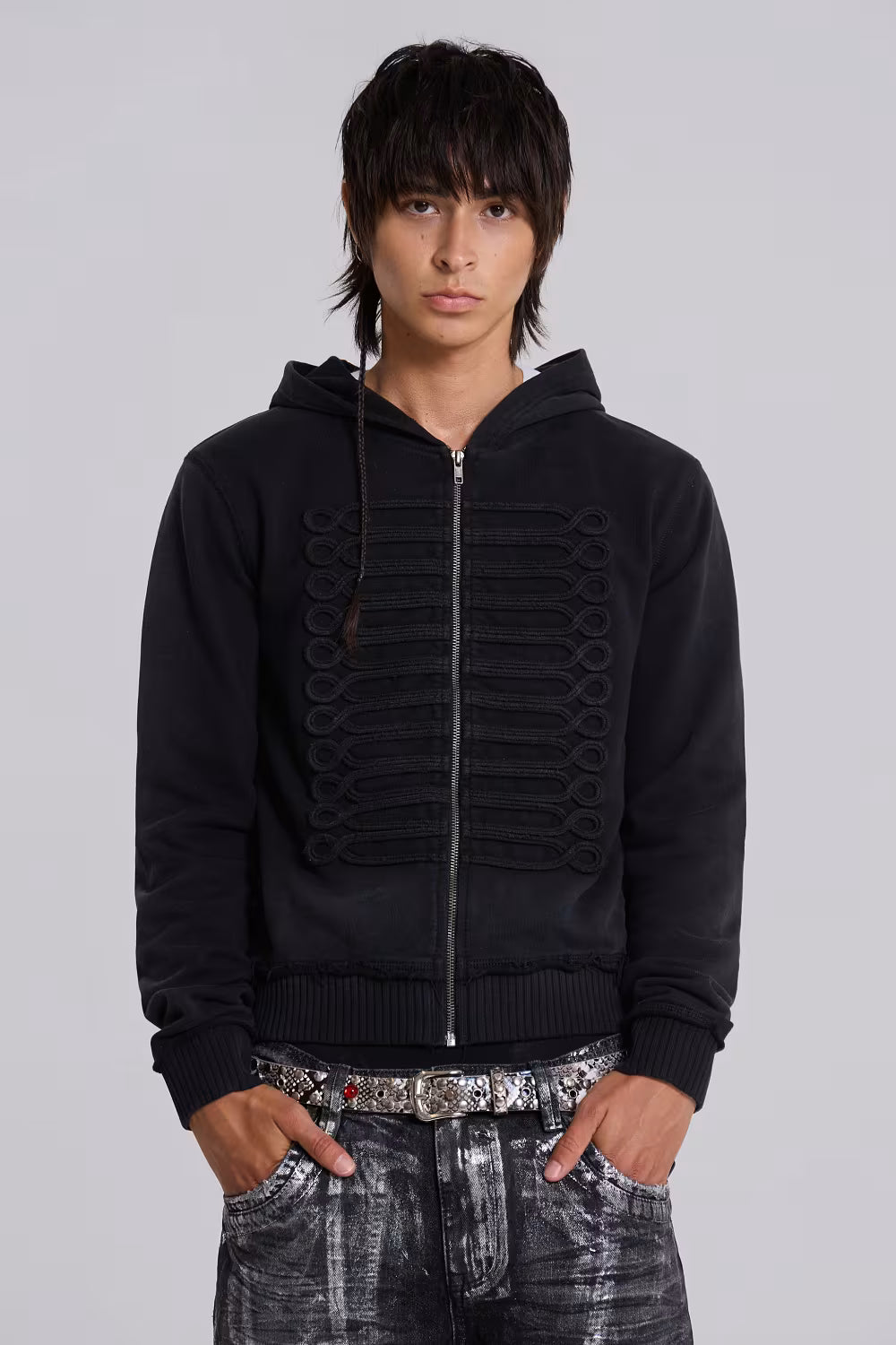 Jaded London Black Military Monster Hoodie