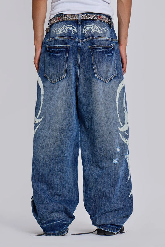 Jaded London Light Wash Slub XL Colossus Jeans