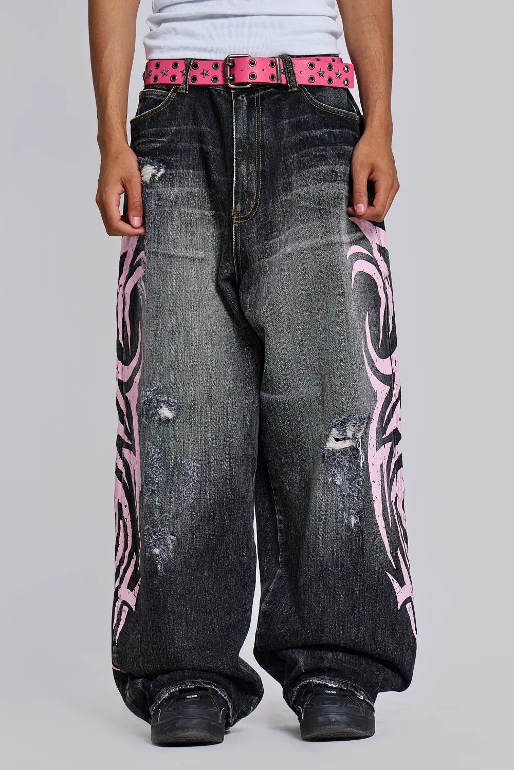 Jaded London Pink Blade XL Colossus Jeans | Statement Denim