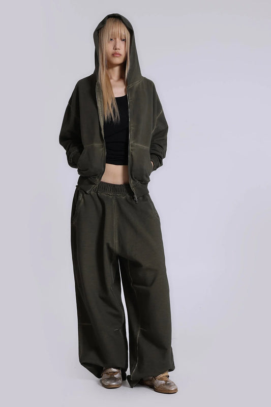 Jaded London Khaki Oversized Monster Hoodie