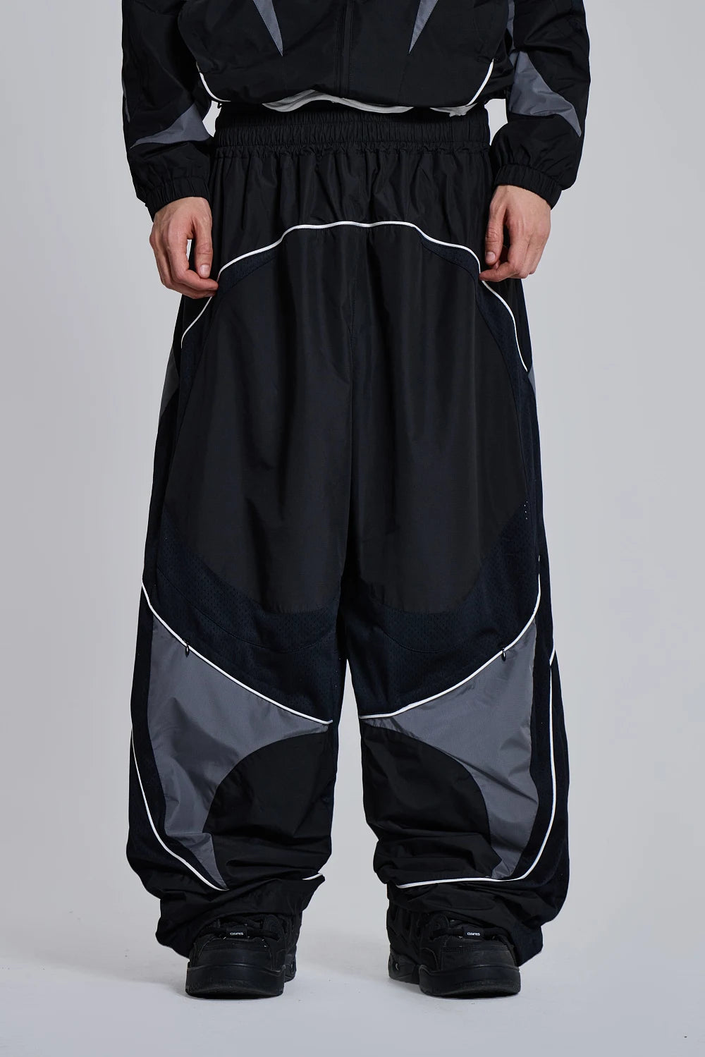 Jaded London Black Panelled Vapor Tracksuit