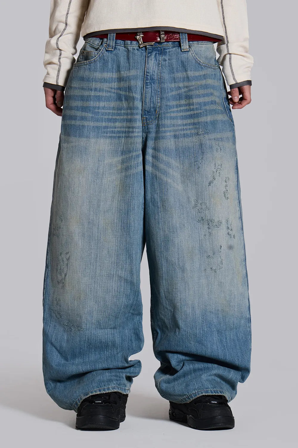 Jaded London Light Wash Slub XL Colossus Jeans
