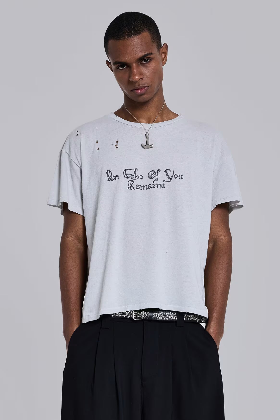 Jaded London Echo Bitten Croped T-Shirt