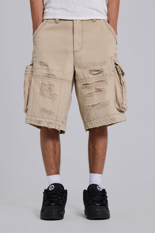 Jaded London Sand Cargo Shorts