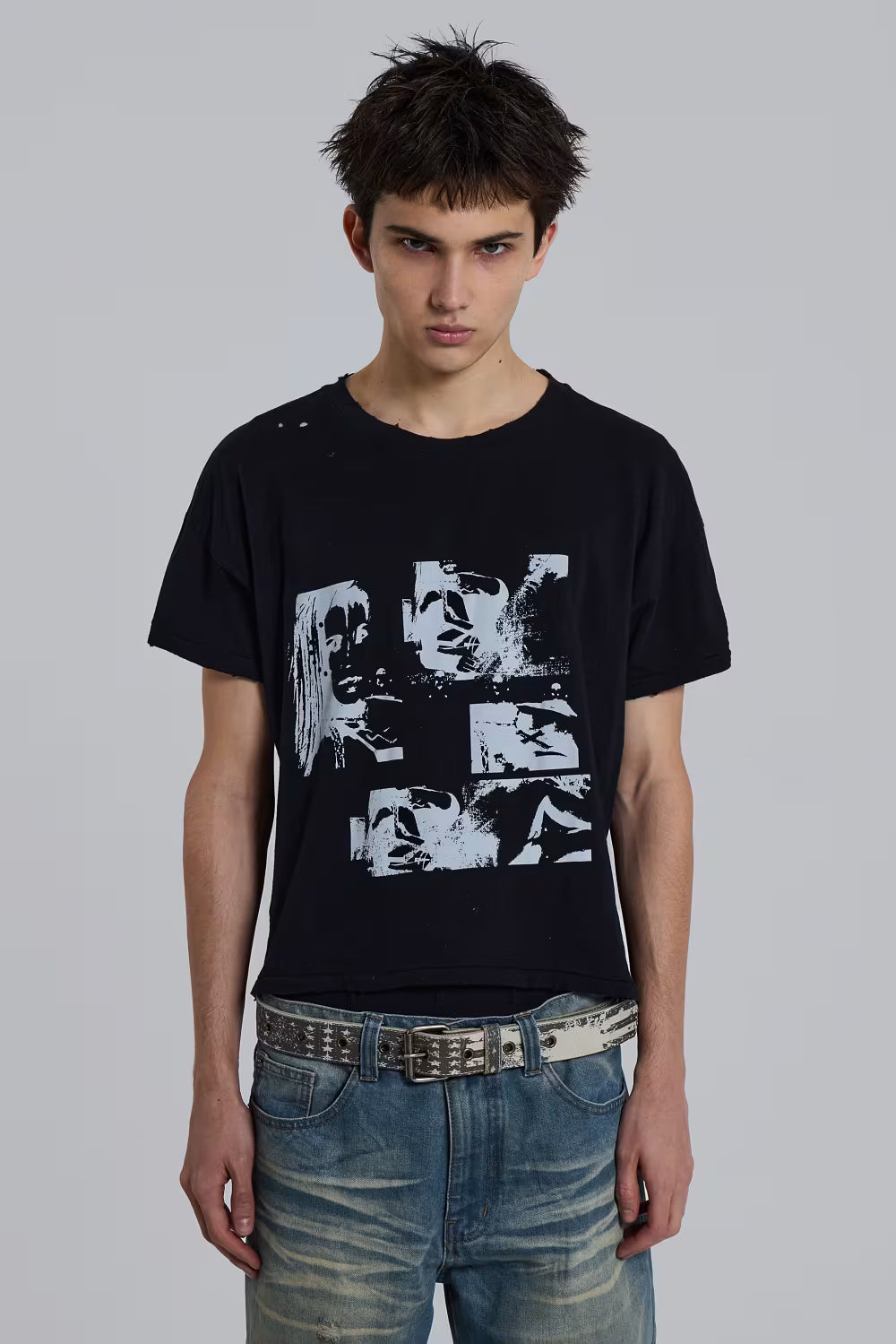 Jaded London Gun Girl Cropped T-Shirt