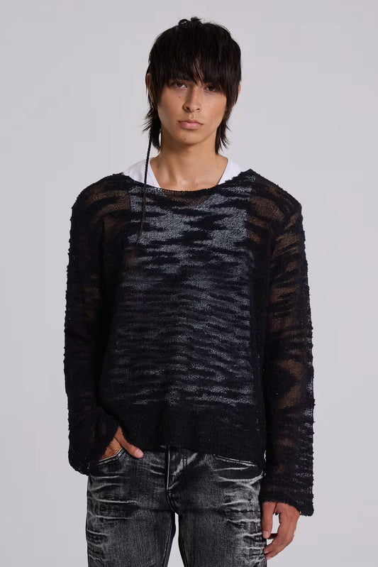 Jaded London Black Stray Knit