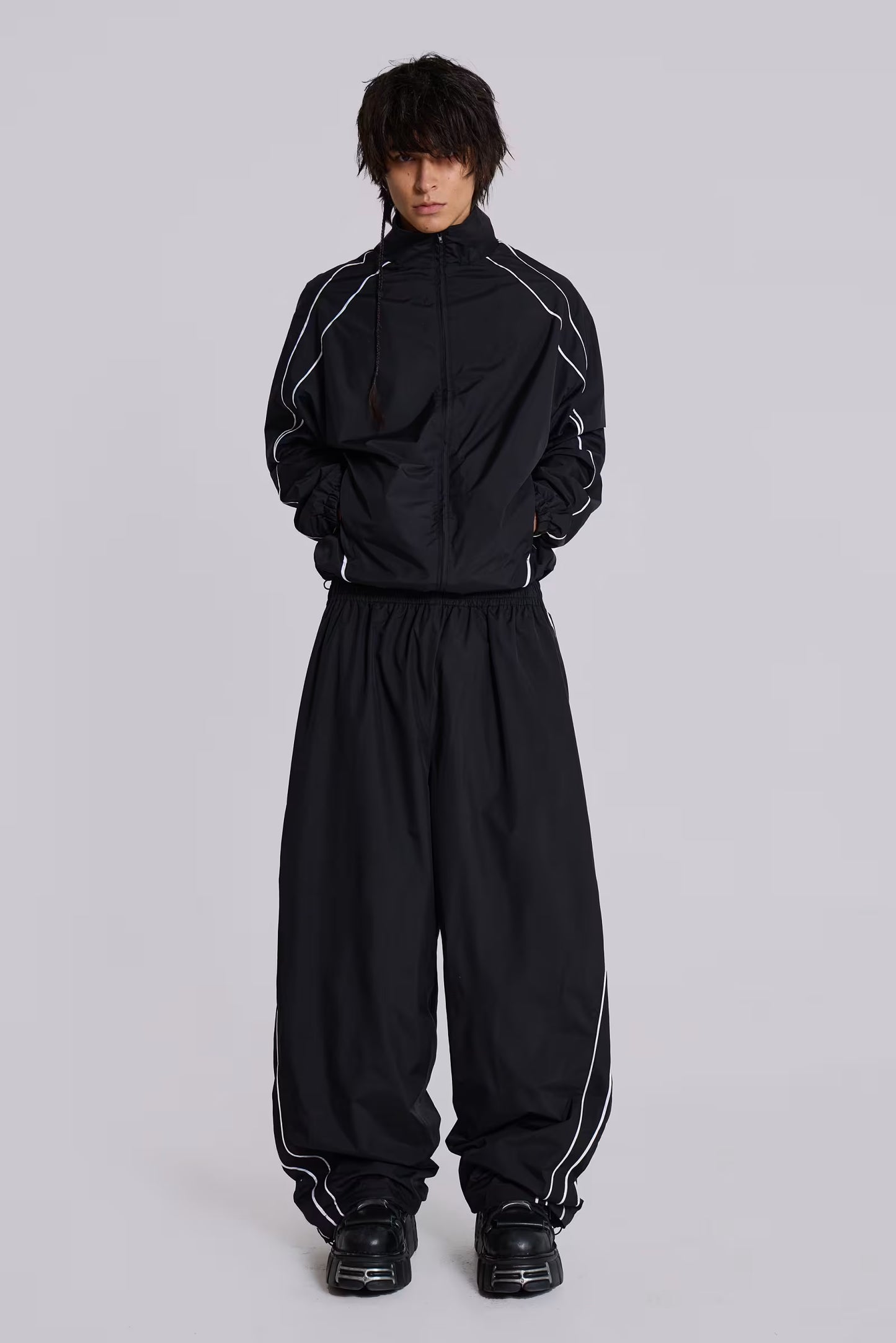 Jaded London Black Vapor Tracksuit