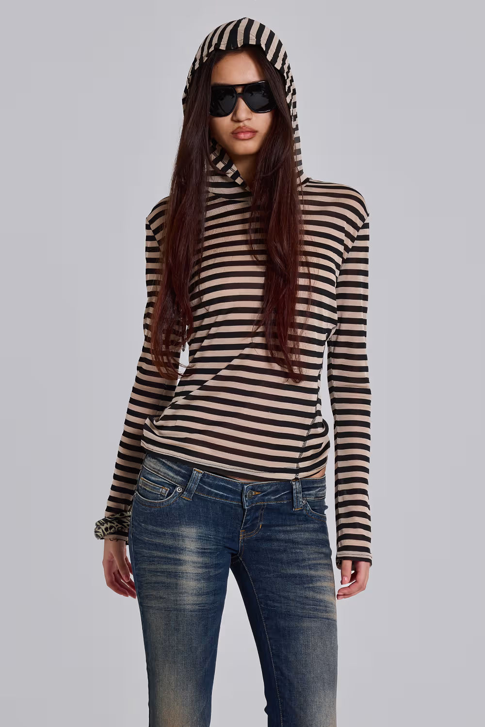 Jaded London Stripe Mist Hoodie