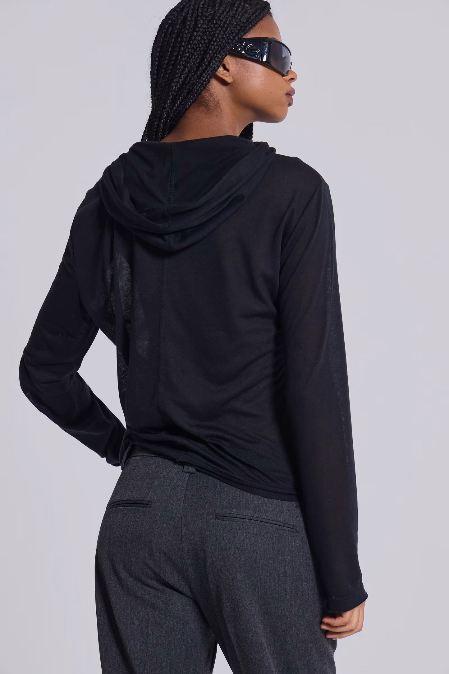 Jaded London Black Mist Hoodie