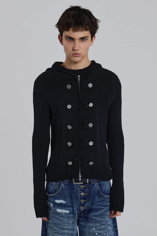 Jaded London Hooded Military Knit Jumper