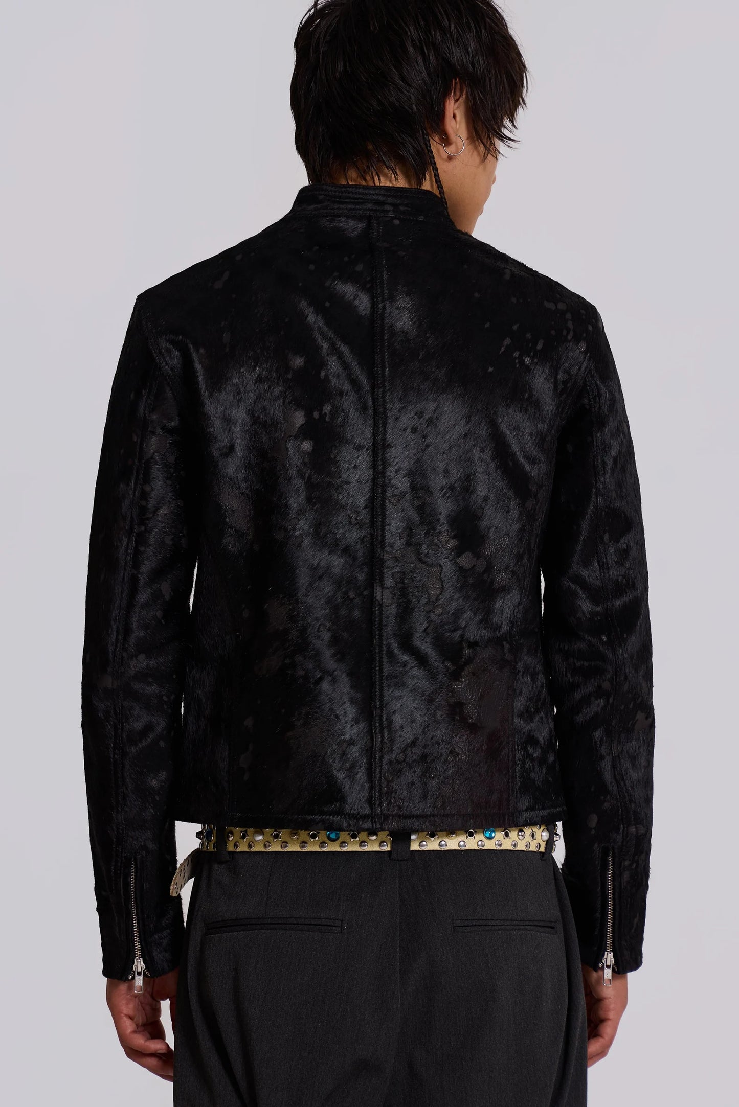 Jaded London Black Real Leather Piston Jacket