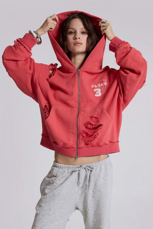Jaded London Distressed Monster Hoodie