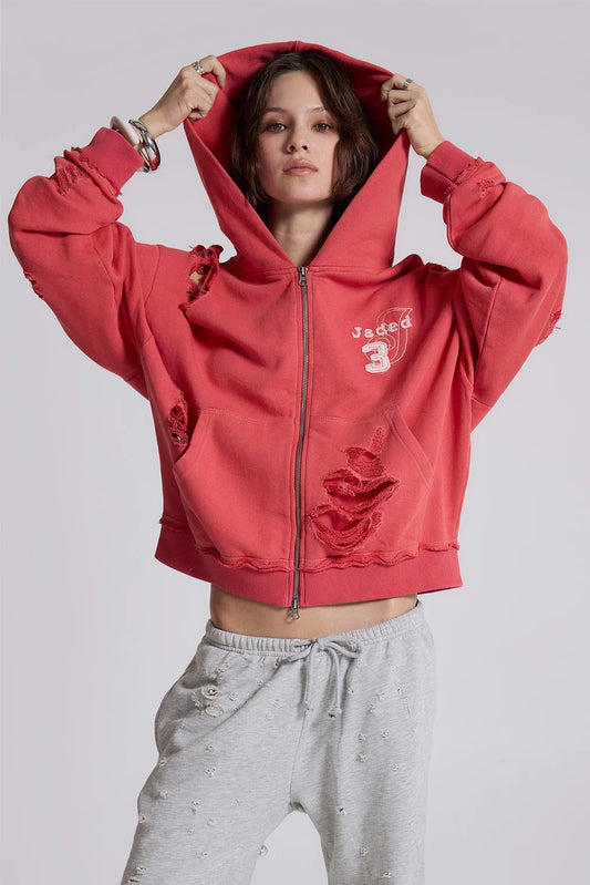Jaded London Distressed Monster Hoodie