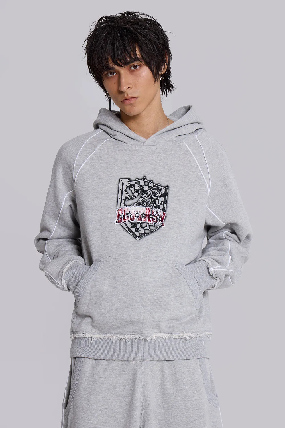 Jaded London Grey Tempo Hoodie