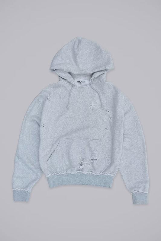 Jaded London Pullover Bitten Hoodie in Grey Marl