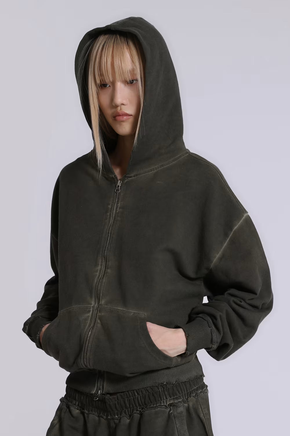 Jaded London Khaki Oversized Monster Hoodie