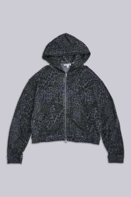 Jaded London Charcoal Leopard Monster Hoodie