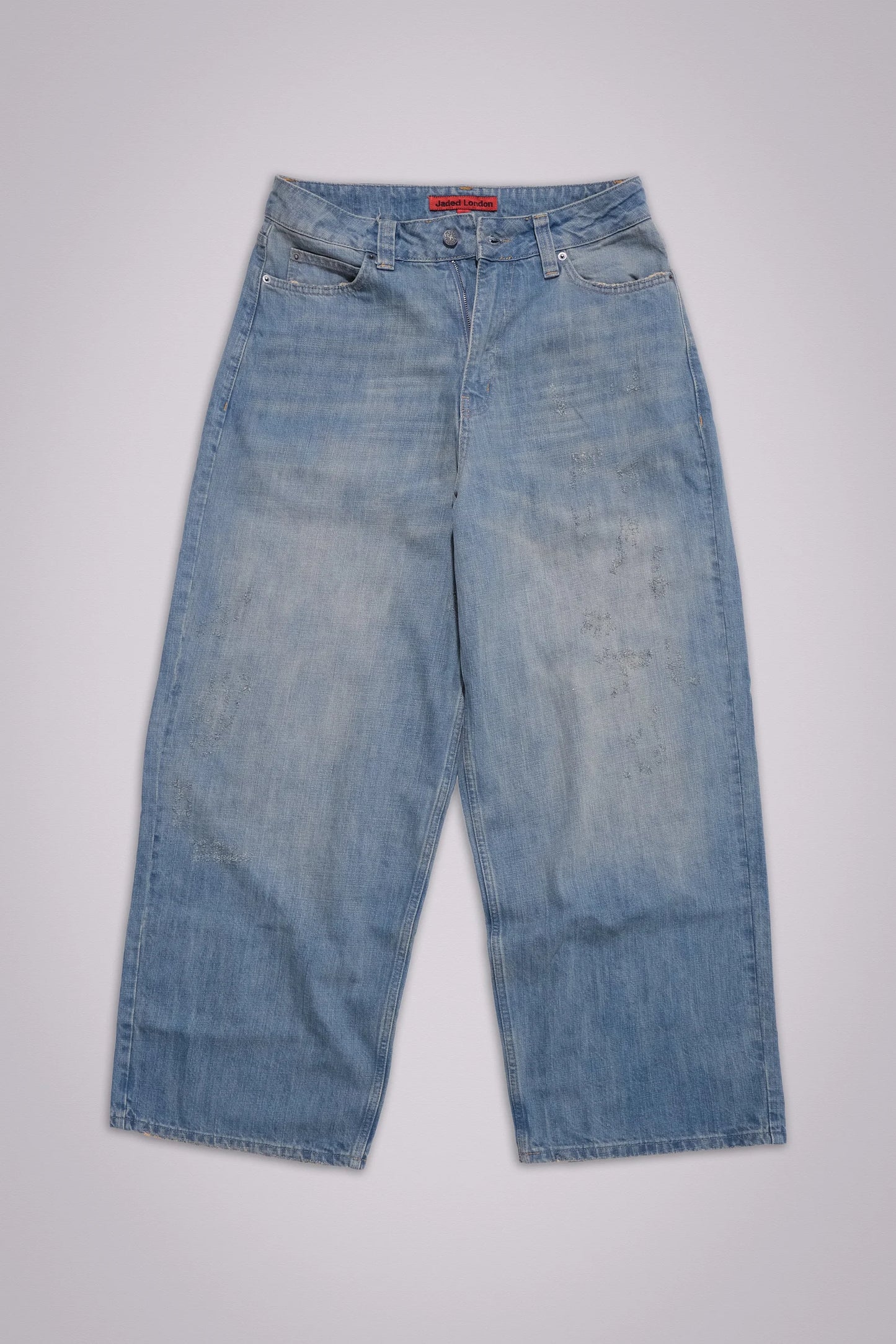 Jaded London Light Wash Slub XL Colossus Jeans | Oversized Denim