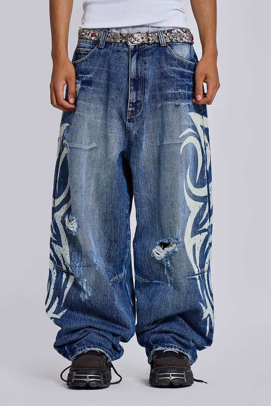 Jaded London Light Wash Slub XL Colossus Jeans
