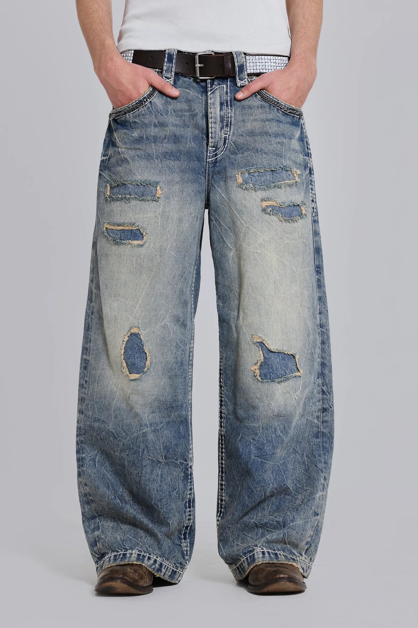 Jaded London Rock Revival Broken Road Jeans