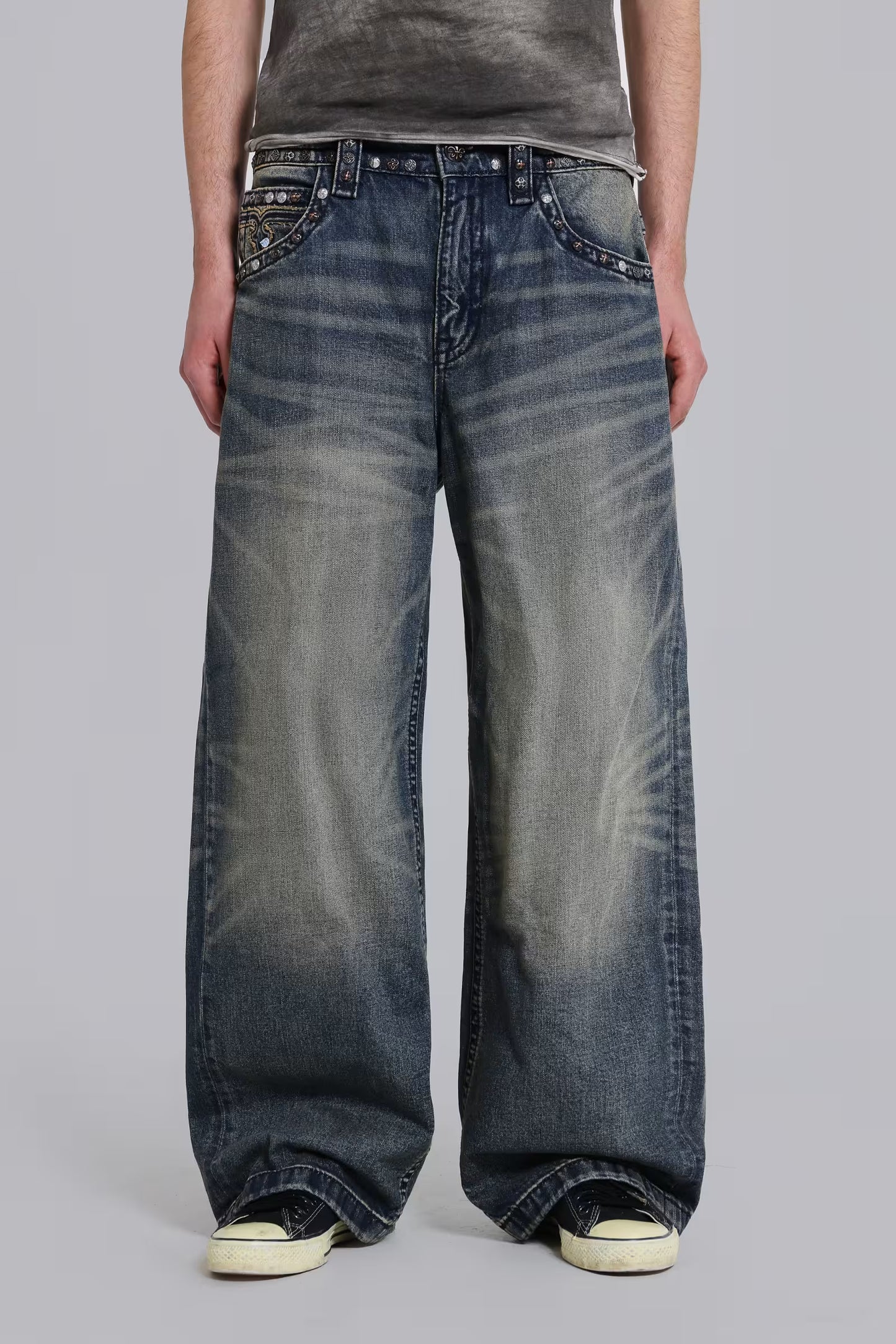 Jaded London Rock Revival Heavy Stud Jeans
