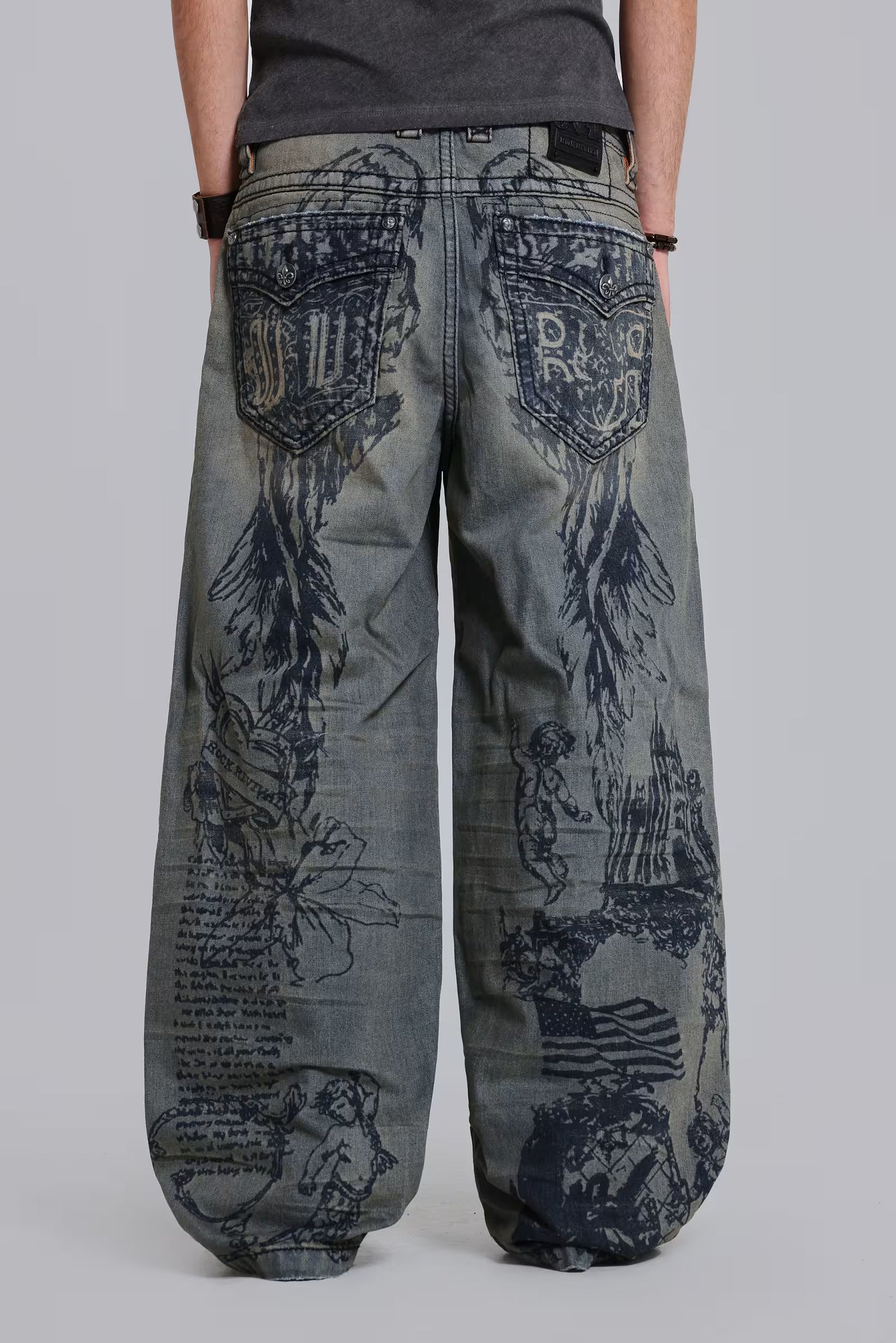 Jaded London Rock Revival Inked Jeans