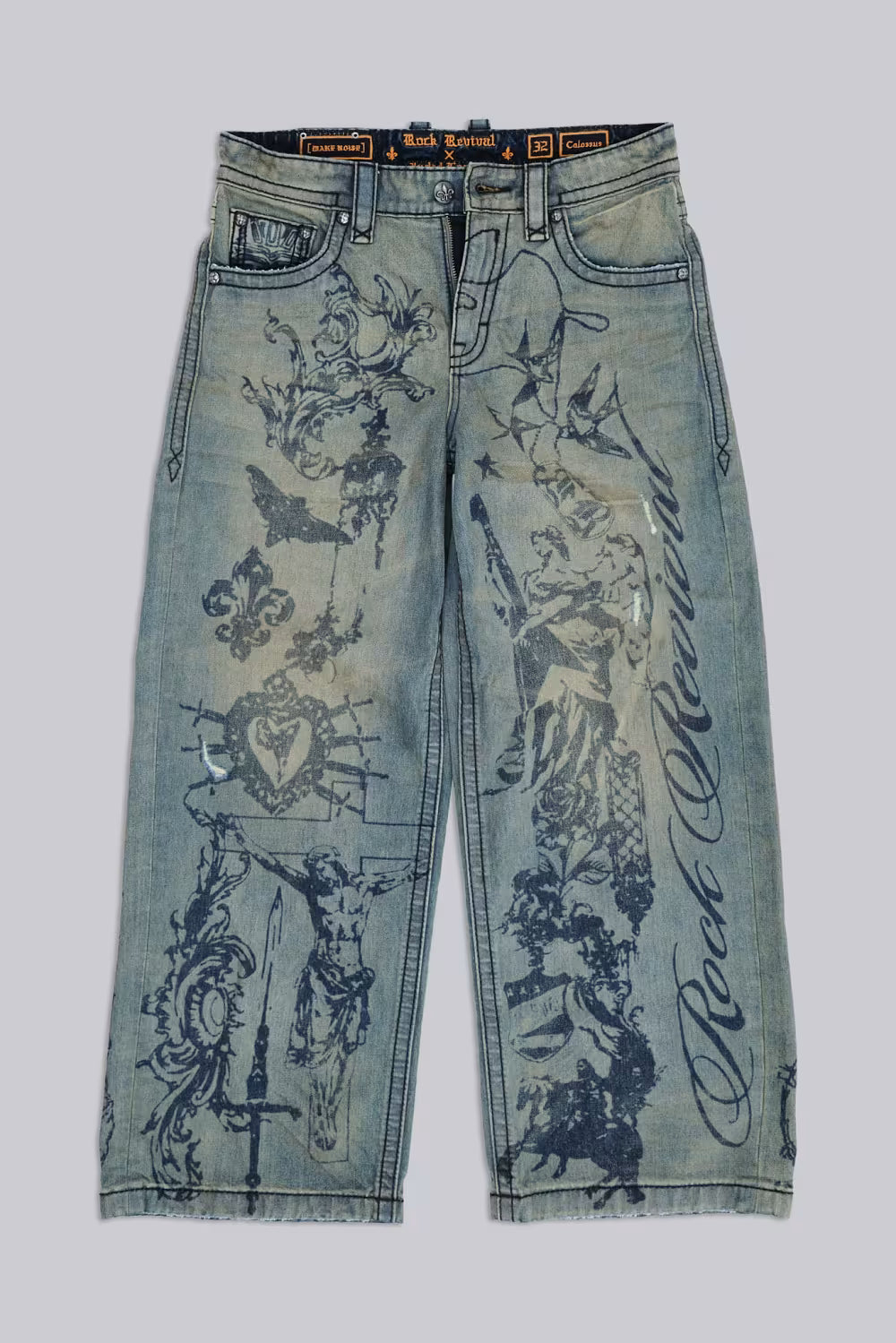 Jaded London Rock Revival Inked Jeans