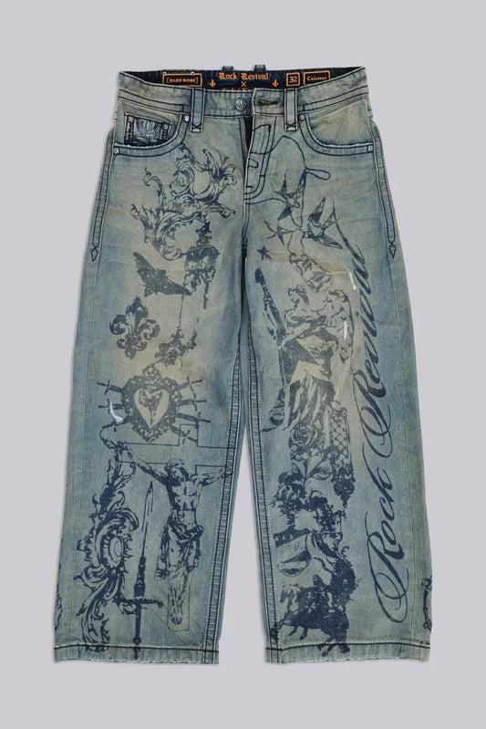 Jaded London Rock Revival Inked Jeans