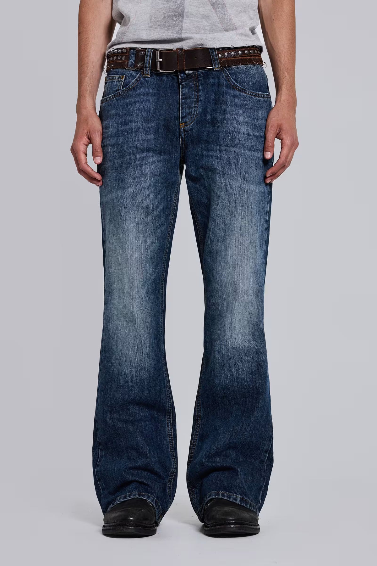 Jaded London Vintage Wash Jude Bootcut Jeans | Timeless Denim