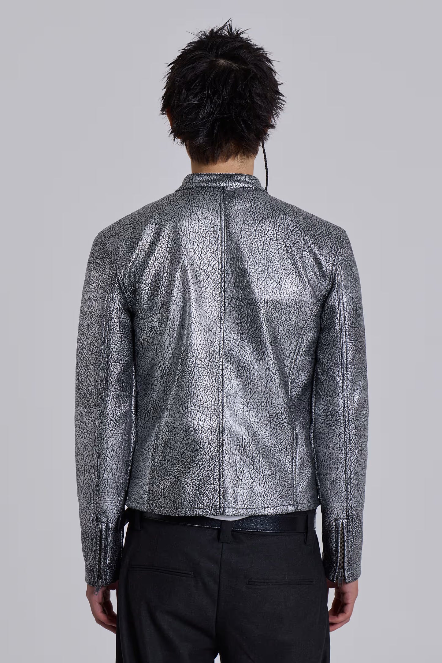 Jaded London Silver Coated Piston Jacket