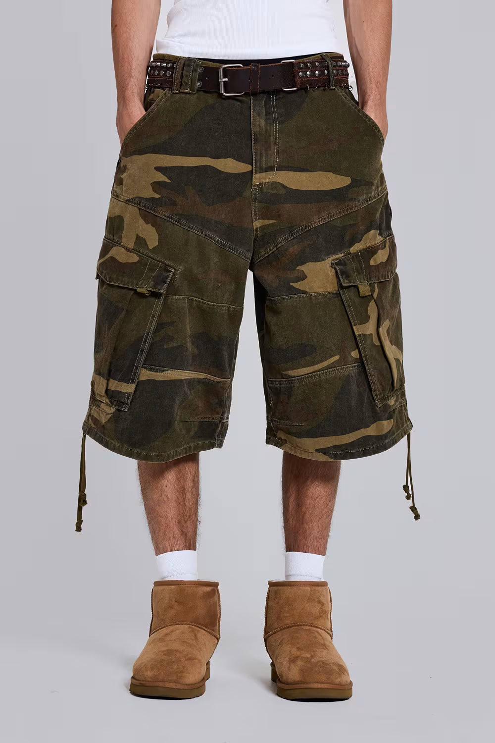 Jaded London Cadet Camo Baggy Shorts