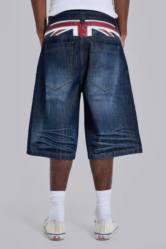 Jaded London Union Jack Indigo Colossus Jorts