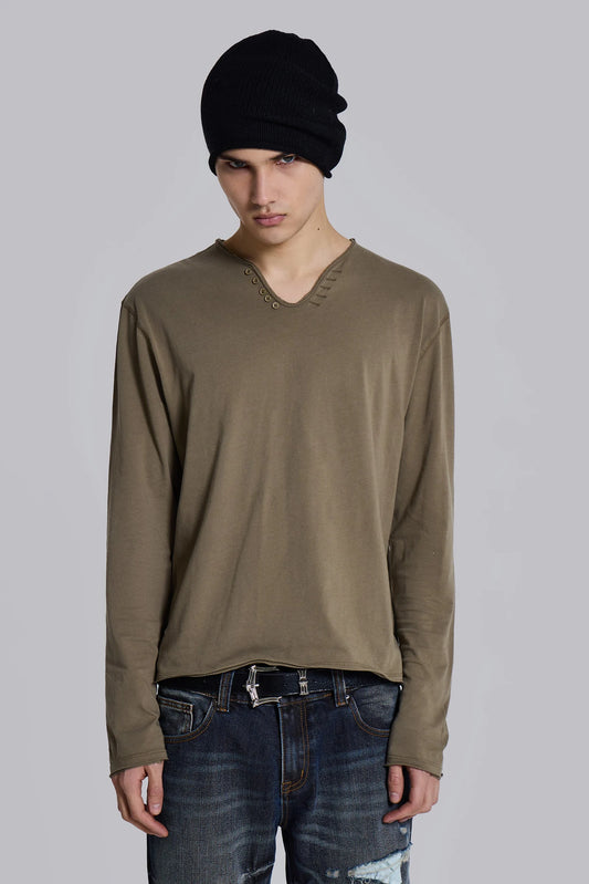 Jaded London Republique Henley Shirt