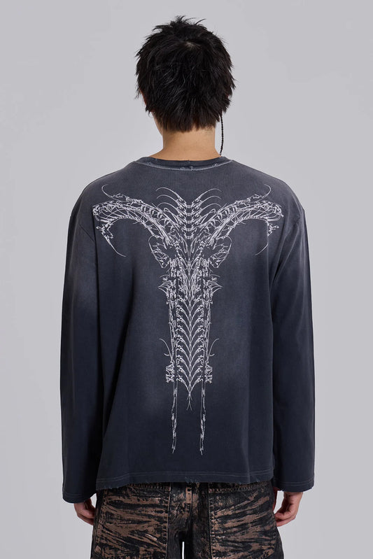 Jaded London Opaque Navy LS Top