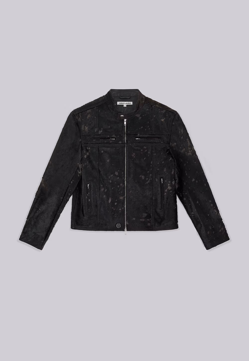 Jaded London Black Real Leather Piston Jacket